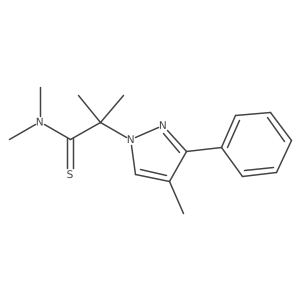 N,N,2-Trimethyl-2-(4-methyl-3-phenyl-1H-pyrazol-1-yl)propanethioamide Structure