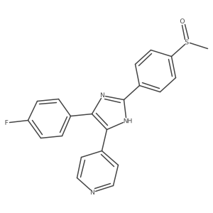 Pyridine, 4-(4-(4-fluorophenyl)-2-(5-((R)-methylsulfinyl)phenyl)-1H-imidazol-4-yl)- Structure
