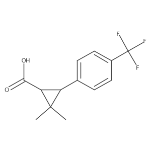 Rac-(1r,3r)-2,2-dimethyl-3-[4-(trifluoromethyl)phenyl]cyclopropane-1-carboxylic acid Structure