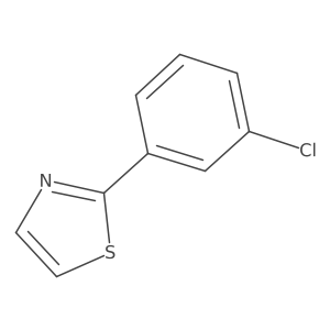 2-(3-Chlorophenyl)thiazole结构式