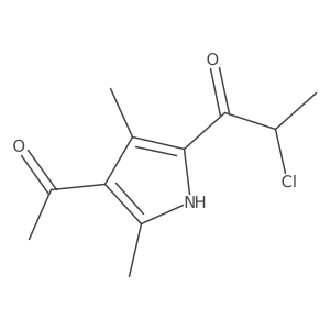 1-(4-acetyl-3,5-dimethyl-1H-pyrrol-2-yl)-2-chloropropan-1-one Structure