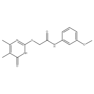 2-((4,5-dimethyl-6-oxo-1,6-dihydropyrimidin-2-yl)thio)-N-(3-methoxyphenyl)acetamide Structure