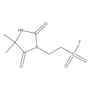 2-(4,4-Dimethyl-2,5-dioxoimidazolidin-1-yl)ethane-1-sulfonyl fluoride结构式