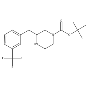 3-(3-Trifluoromethyl-benzyl)-piperazine-1-carboxylic acid tert-butyl ester Structure