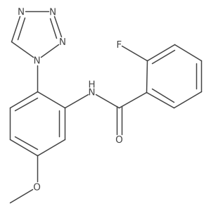 2-fluoro-N-[5-methoxy-2-(1H-tetrazol-1-yl)phenyl]benzamide Structure