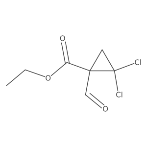 Ethyl 2,2-dichloro-1-formylcyclopropanecarboxylate结构式