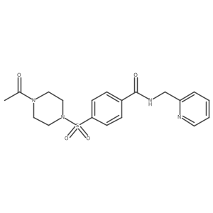 {4-[(4-acetylpiperazinyl)sulfonyl]phenyl}-N-(2-pyridylmethyl)carboxamide Structure