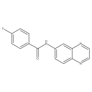 4-fluoro-N-(quinoxalin-6-yl)benzamide结构式