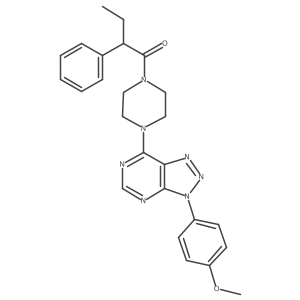 1-(4-(3-(4-methoxyphenyl)-3H-[1,2,3]triazolo[4,5-d]pyrimidin-7-yl)piperazin-1-yl)-2-phenylbutan-1-one结构式