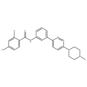 2,4-dichloro-N-(3-(6-(4-methylpiperazin-1-yl)pyridazin-3-yl)phenyl)benzamide结构式
