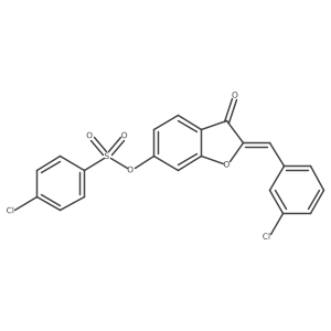 (2Z)-2-(3-chlorobenzylidene)-3-oxo-2,3-dihydro-1-benzofuran-6-yl 4-chlorobenzenesulfonate Structure