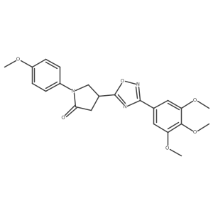 1-(4-Methoxyphenyl)-4-[3-(3,4,5-trimethoxyphenyl)-1,2,4-oxadiazol-5-yl]pyrrolidin-2-one结构式