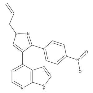 4-(1-Allyl-3-(4-nitrophenyl)-1H-pyrazol-4-yl)-1H-pyrrolo[2,3-b]pyridine结构式