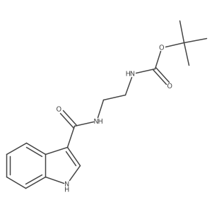 tert-butyl N-[2-(1H-indole-3-carbonylamino)ethyl]carbamate结构式