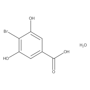 4-Bromo-3,5-dihydroxybenzoic acid monohydrate结构式
