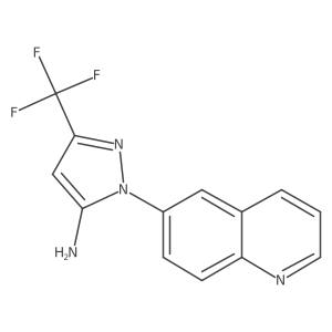 2-Quinolin-6-yl-5-(trifluoromethyl)pyrazol-3-amine Structure