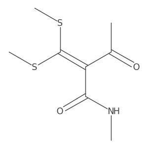 2-[Bis(methylthio)methylene]-N-methyl-3-oxobutanamide Structure