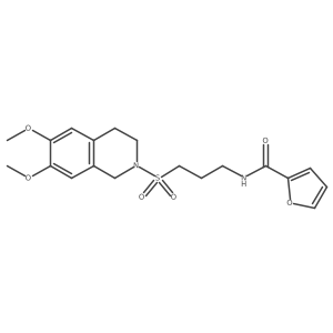 N-{3-[(6,7-dimethoxy-1,2,3,4-tetrahydroisoquinolin-2-yl)sulfonyl]propyl}furan-2-carboxamide结构式
