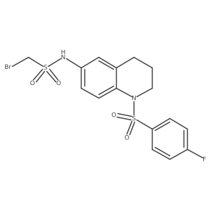 1-bromo-N-[1-(4-fluorobenzenesulfonyl)-1,2,3,4-tetrahydroquinolin-6-yl]methanesulfonamide Structure
