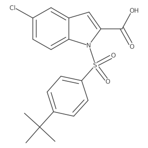 1-(4-tert.Butyl-benzenesulfonyl)-5-chloro-1H-indole-2-carboxylic acid结构式