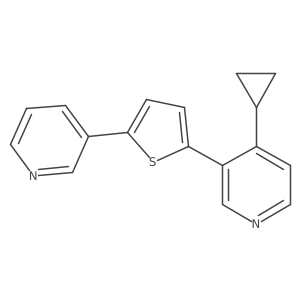 4-Cyclopropyl-3-[5-(3-pyridinyl)-2-thienyl]pyridine Structure