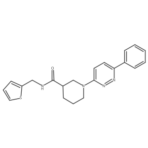 1-(6-phenylpyridazin-3-yl)-N-(thiophen-2-ylmethyl)piperidine-3-carboxamide结构式