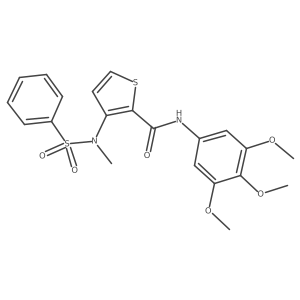3-(N-methylbenzenesulfonamido)-N-(3,4,5-trimethoxyphenyl)thiophene-2-carboxamide结构式