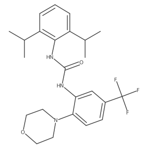 1-(2,6-Diisopropylphenyl)-3-(2-morpholin-4-YL-5-(trifluoromethyl)phenyl)urea Structure