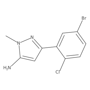 3-(5-Bromo-2-chlorophenyl)-1-methyl-1h-pyrazol-5-amine结构式