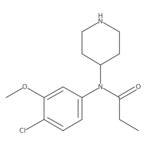 N-(4-chloro-3-methoxy-phenyl)-N-piperidin-4-yl-propionamide结构式