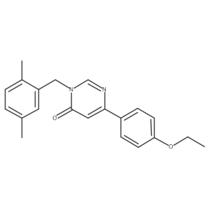 CCOc1ccc(-c2cc(=O)n(Cc3cc(C)ccc3C)cn2)cc1结构式