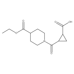 4-Ethyl 1-[(2-carboxycyclopropyl)carbonyl]-4-piperidinecarboxylate结构式