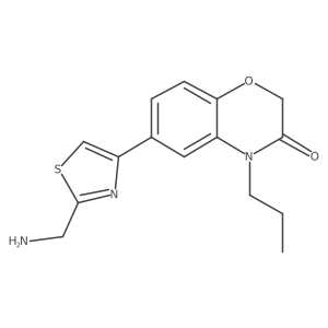 6-[2-(Aminomethyl)-4-thiazolyl]-4-propyl-2H-1,4-benzoxazin-3(4H)-one结构式