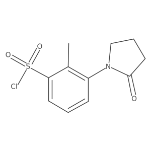 2-Methyl-3-(2-oxopyrrolidin-1-YL)benzene-1-sulfonyl chloride Structure