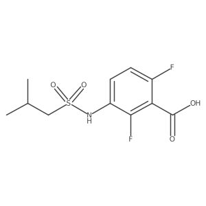 2,6-Difluoro-3-[[(2-methylpropyl)sulfonyl]amino]benzoic acid Structure