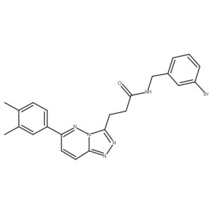 N-[(3-bromophenyl)methyl]-3-[6-(3,4-dimethylphenyl)-[1,2,4]triazolo[4,3-b]pyridazin-3-yl]propanamide结构式