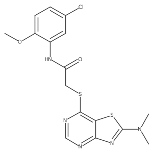 N-(5-chloro-2-methoxyphenyl)-2-((2-(dimethylamino)thiazolo[4,5-d]pyrimidin-7-yl)thio)acetamide Structure