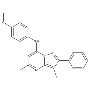 N-(4-methoxyphenyl)-3,5-dimethyl-2-phenylpyrazolo[1,5-a]pyrimidin-7-amine Structure