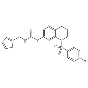 O=C(NCc1cccs1)Nc1ccc2c(c1)N(S(=O)(=O)c1ccc(F)cc1)CCC2结构式