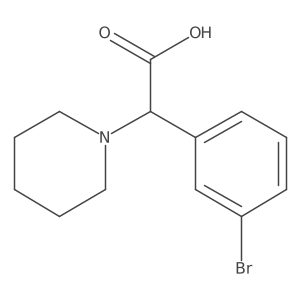2-(3-Bromophenyl)-2-(piperidin-1-yl)acetic acid Structure
