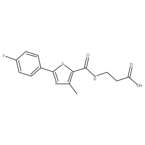 N-{[2-(4-fluorophenyl)-4-methyl-1,3-thiazol-5-yl]carbonyl}-beta-alanine Structure
