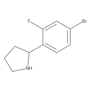 (S)-2-(4-Bromo-2-fluorophenyl)pyrrolidine结构式