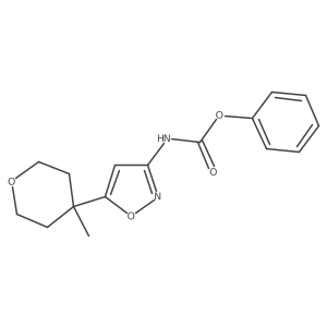 [5-(4-Methyl-tetrahydro-pyran-4-yl)-isoxazol-3-yl]-carbamic acid phenyl ester Structure