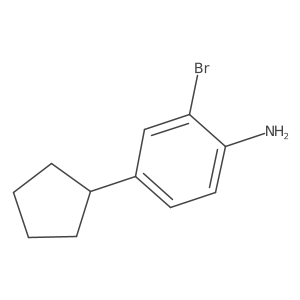 2-Bromo-4-cyclopentylaniline结构式