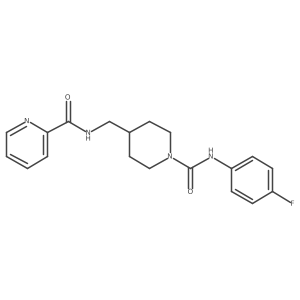 N-((1-((4-fluorophenyl)carbamoyl)piperidin-4-yl)methyl)picolinamide结构式