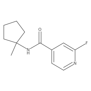 2-fluoro-N-(1-methylcyclopentyl)pyridine-4-carboxamide Structure