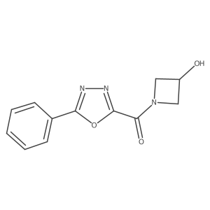 (3-Hydroxyazetidin-1-yl)(5-phenyl-1,3,4-oxadiazol-2-yl)methanone Structure