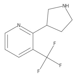 2-(Pyrrolidin-3-yl)-3-(trifluoromethyl)pyridine结构式