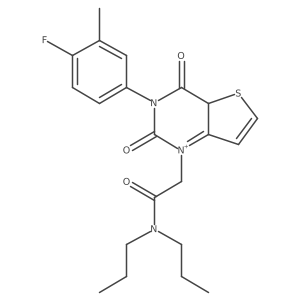 2-[3-(4-fluoro-3-methylphenyl)-2,4-dioxo-1H,2H,3H,4H-thieno[3,2-d]pyrimidin-1-yl]-N,N-dipropylacetamide结构式