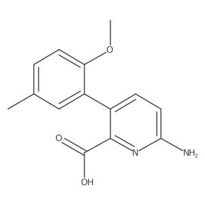 6-Amino-3-(2-methoxy-5-methylphenyl)picolinic acid Structure